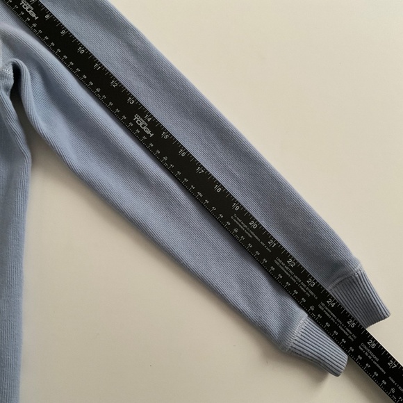 Eddie Bauer Women 1/2 Zip Sweater Sz S Light Blue Classic Preppy Old Money - Picture 5 of 11